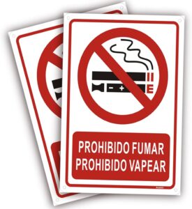 no fumar ni vapear señal