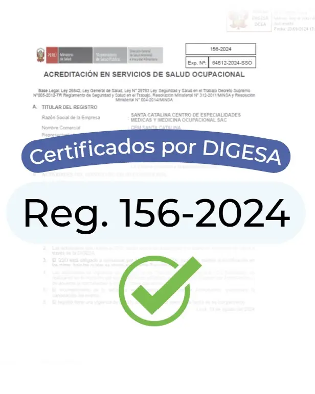 certificacion digesa en medicina ocupacional santa catalina cem