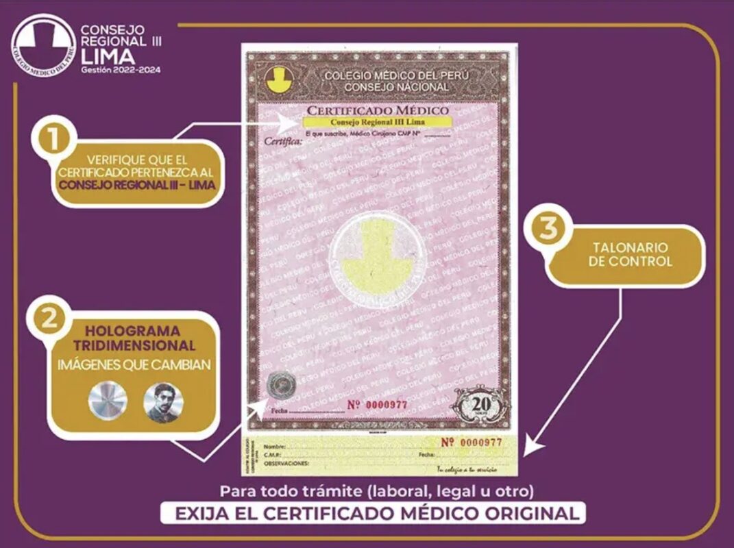 como ver si la especie valorada es valida lima peru